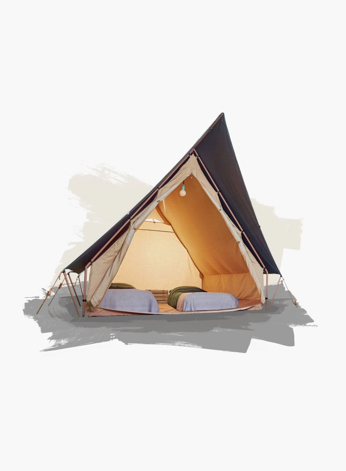 An illustration of The Lodge plus, a premium accommodation option at Lost Village.